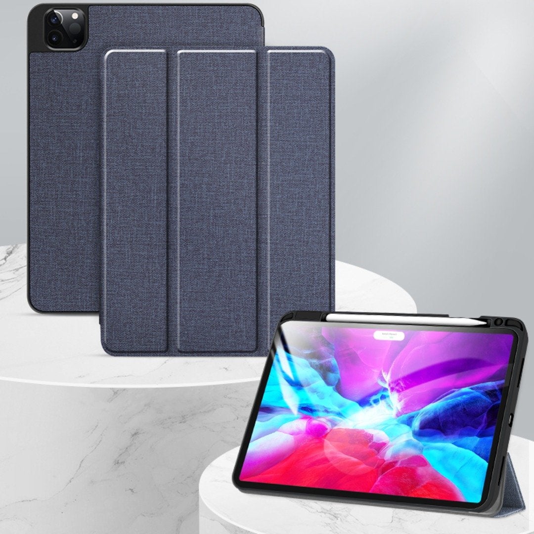 Mutural Smart Flip back Cover with Pencil holder for iPad casemarts