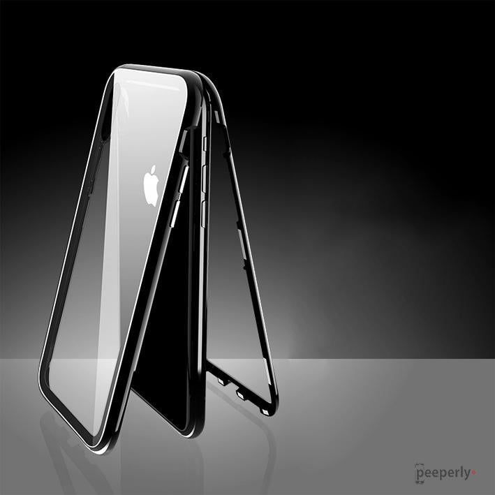 iPhone XS Max Electronic Auto-Fit Magnetic Transparent Glass Case casemarts