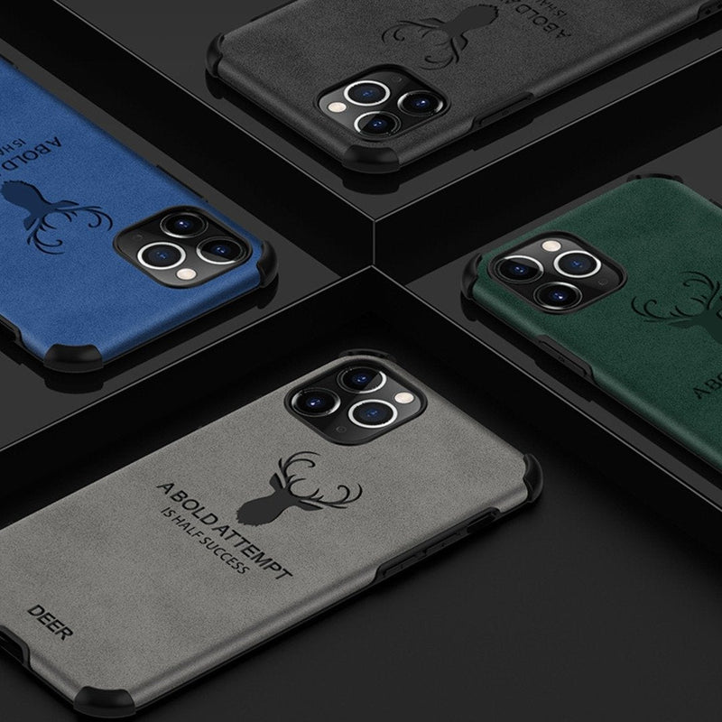 iPhone 11 Series Shockproof Deer Leather Texture Case casemarts