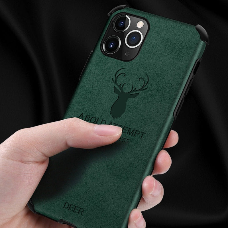 iPhone 11 Series Shockproof Deer Leather Texture Case casemarts