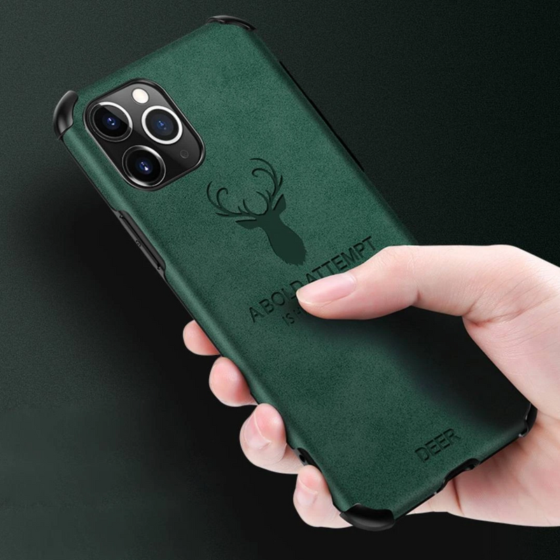 iPhone 11 Series (3 in 1) Combo Shockproof Deer Print Case + Camera Lens + Screen Protector casemarts