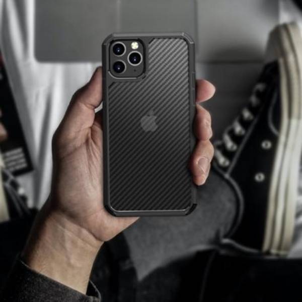 iPhone 12 Opaque Matte Carbon Fiber TPU Armor Case casemarts