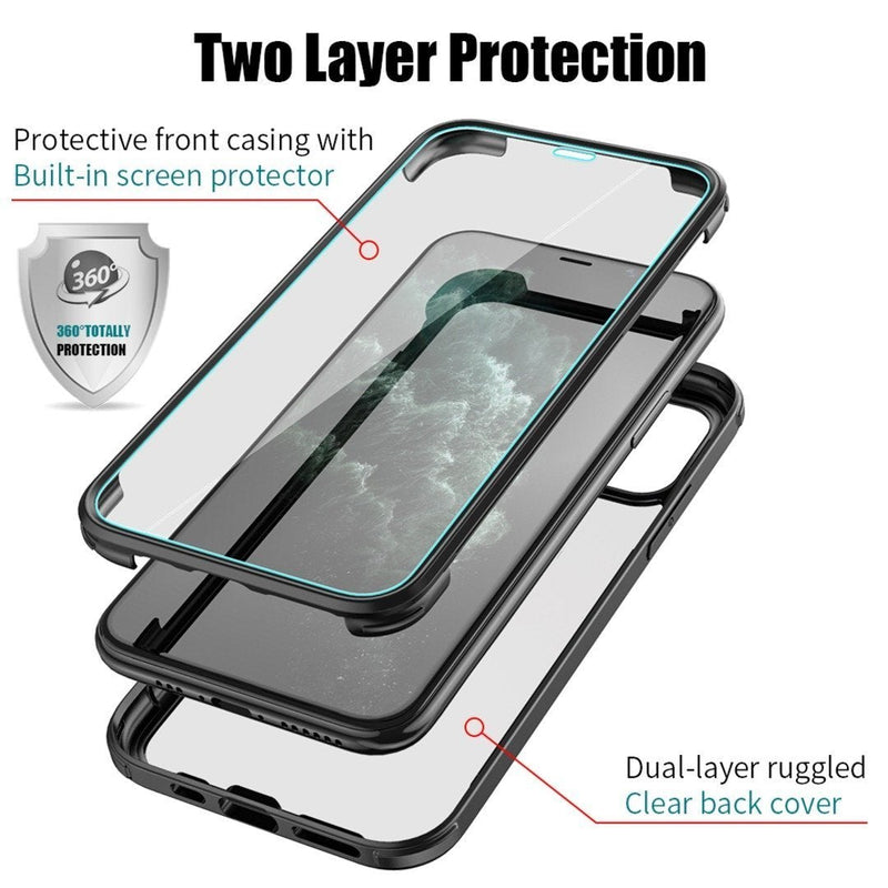 iPhone 12 Pro (Front+Back) Hybrid Design Fiber Case casemarts