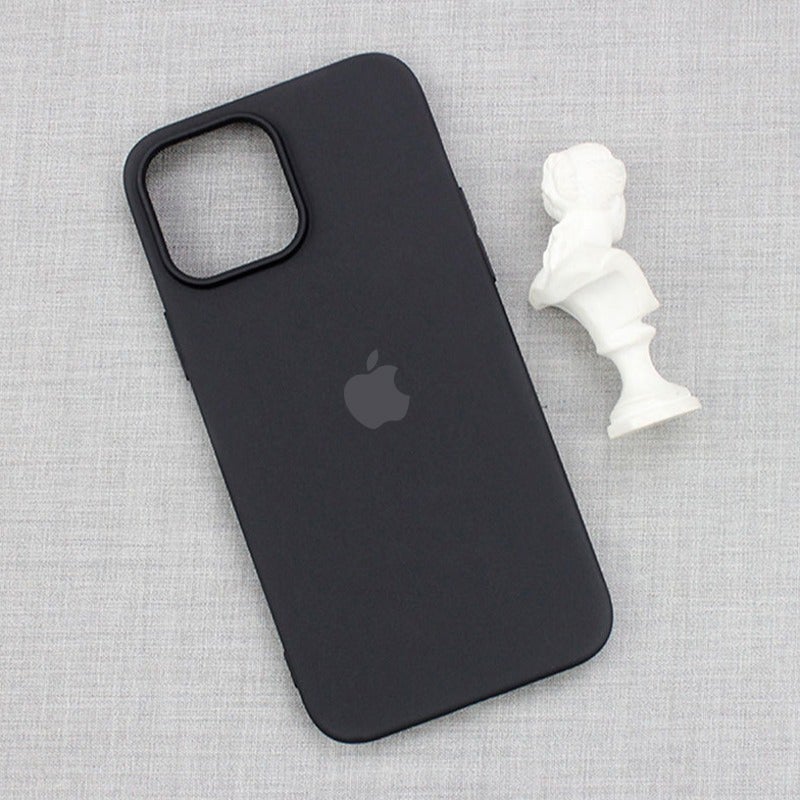 iPhone Series Liquid Silicone Logo Case With Tempered Glass casemarts