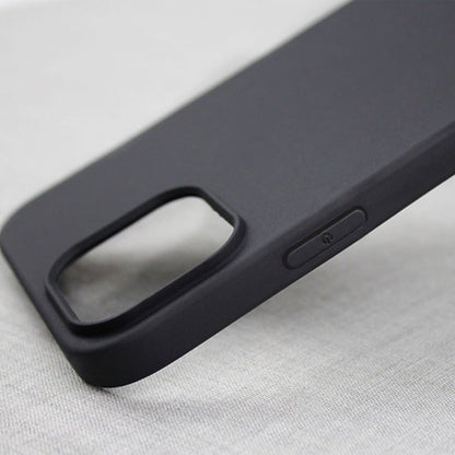 iPhone Series Liquid Silicone Logo Case With Tempered Glass casemarts