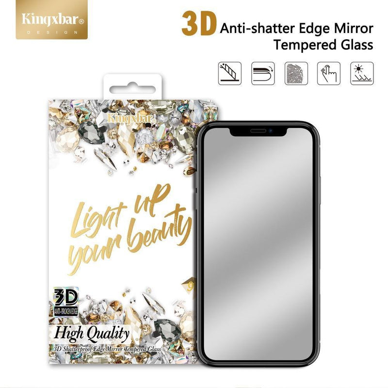 Kingxbar ® iPhone X 3D Mirror Effect Tempered Glass casemarts