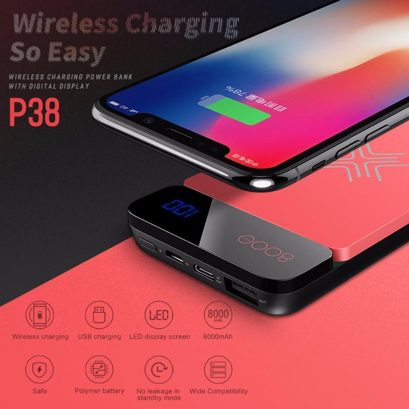 ROCK QI Wireless Charger + 8000mAh Power Bank casemarts