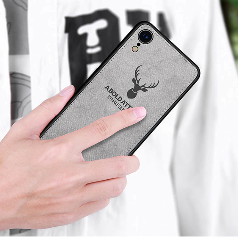 iPhone XR (3 in 1 Combo) Deer Case + Tempered Glass + Earphones casemarts