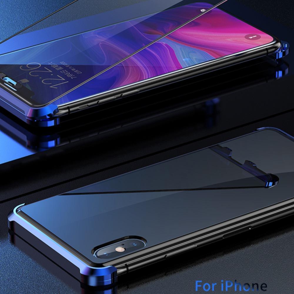 iPhone XR Frameless Auto-Fit (Front+ Back) Magnetic Glass Case casemarts