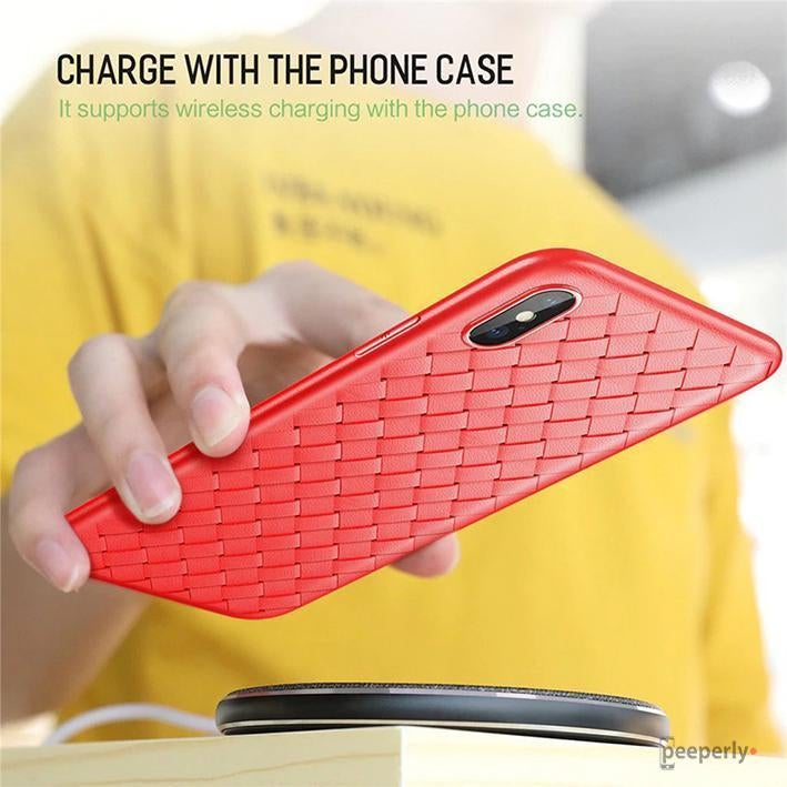 iPhone XS Max Ultra Thin Soft Grid Weaving Case casemarts