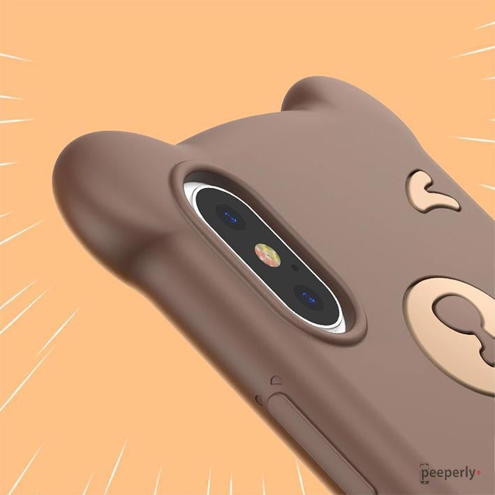 Baseus ® iPhone XS Max Bear Design Silicone Case casemarts