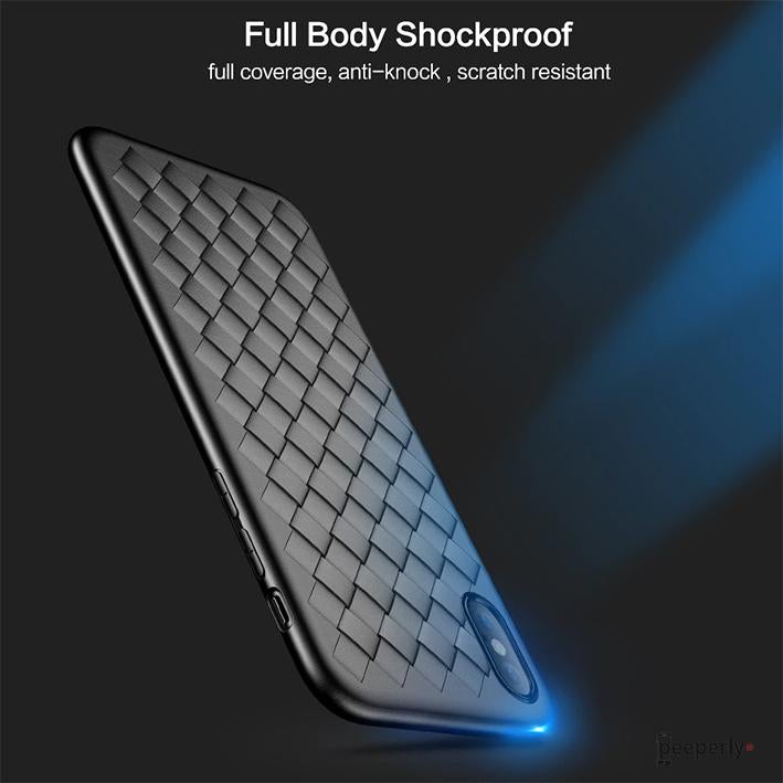 iPhone XS Max Ultra Thin Soft Grid Weaving Case casemarts