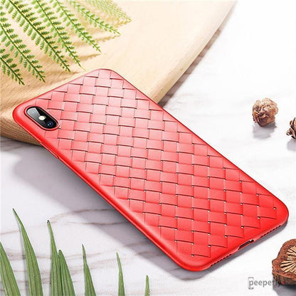 iPhone XS Max Ultra Thin Soft Grid Weaving Case casemarts