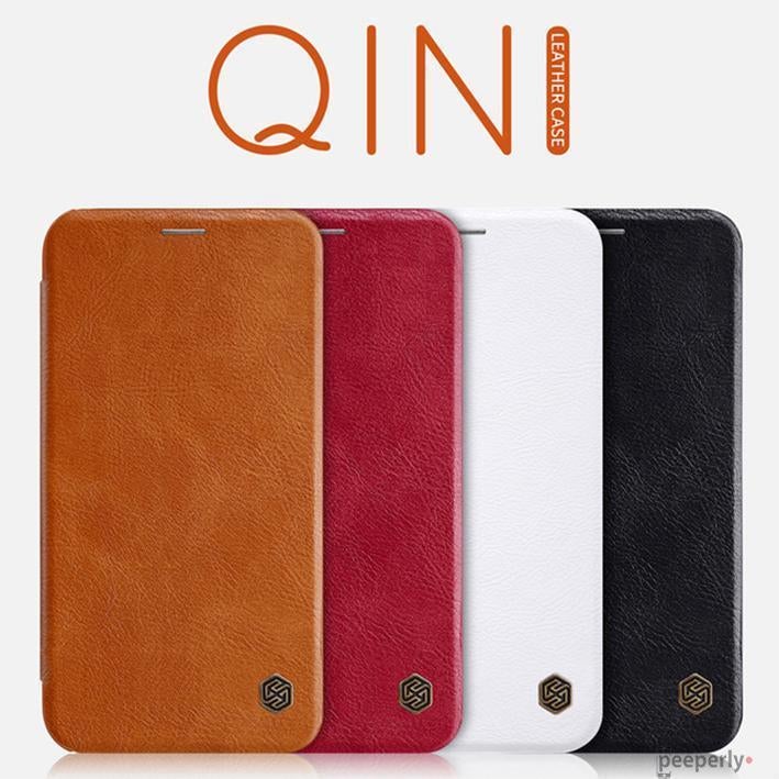 iPhone XS Max Genuine QIN Leather Flip Case casemarts