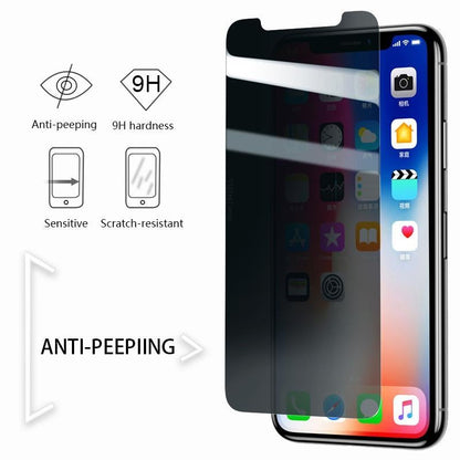 iPhone X Privacy Tempered Glass Screen Protector [Anti-Spy Glass] casemarts