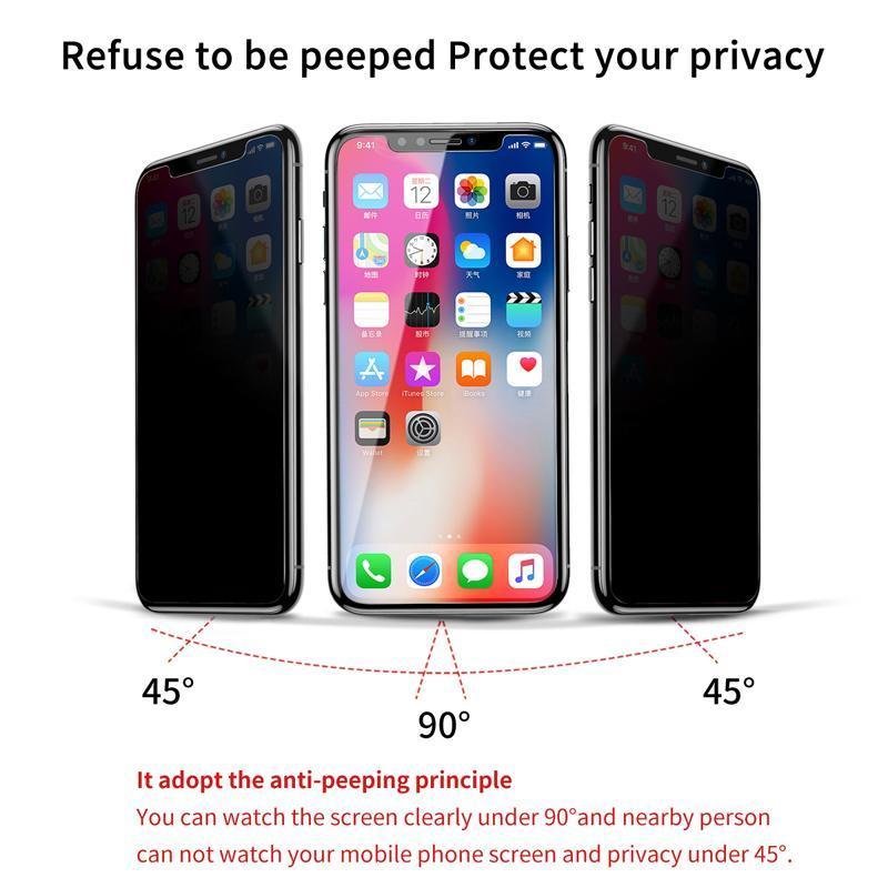 iPhone X Privacy Tempered Glass Screen Protector [Anti-Spy Glass] casemarts