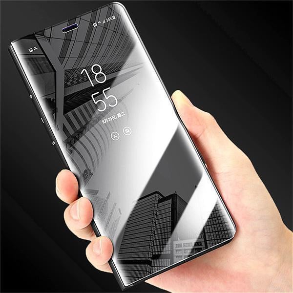 Galaxy A8 Star Clear View Mirror Standing Flip Case [Non Sensor Working] casemarts