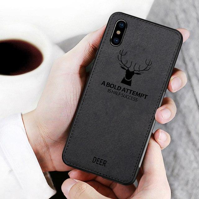 iPhone X Deer Pattern Inspirational Soft Case casemarts