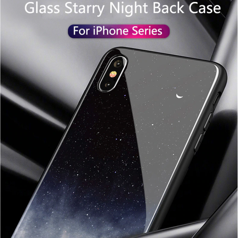 iPhone X Exquisite Moonlit Soft Edge Glass Case casemarts