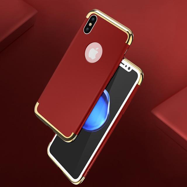 iPhone XS Metal Plating Hard Matte Back Case casemarts