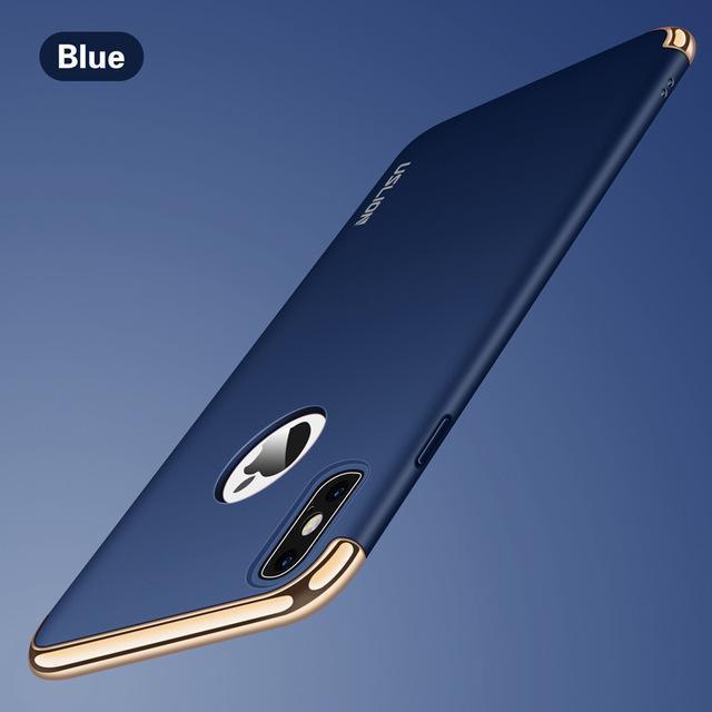 iPhone XS Metal Plating Hard Matte Back Case casemarts