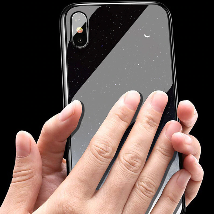 iPhone X Exquisite Moonlit Soft Edge Glass Case casemarts