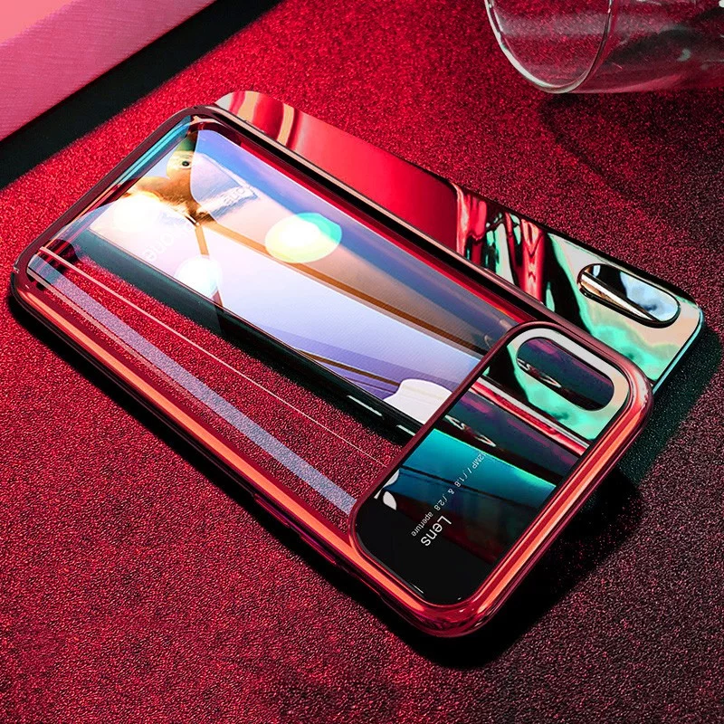 TOTU ® iPhone XS Polarized Lens Mirror Transparent Hard Case casemarts