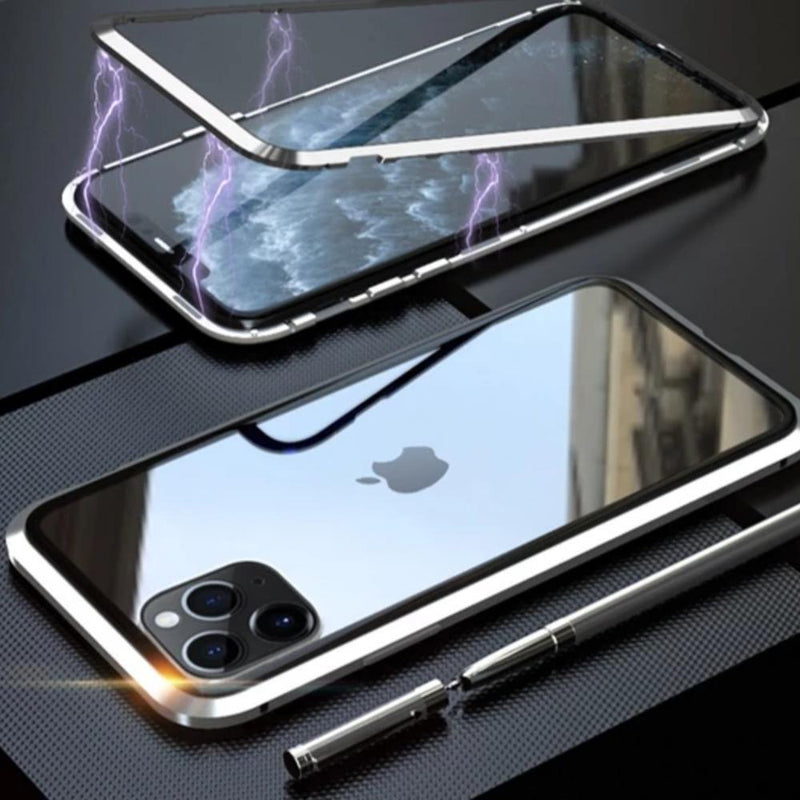 New Electronic Auto-Fit Magnetic Glass Case for iPhone casemarts