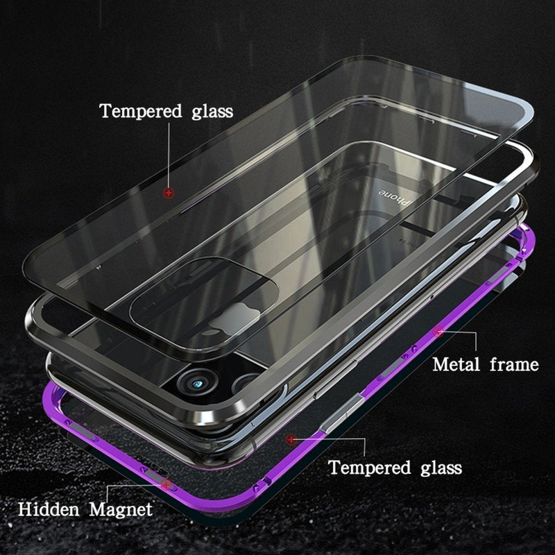 iPhone 11 Series Electronic Auto-Fit (Front+ Back) Glass Magnetic Case casemarts