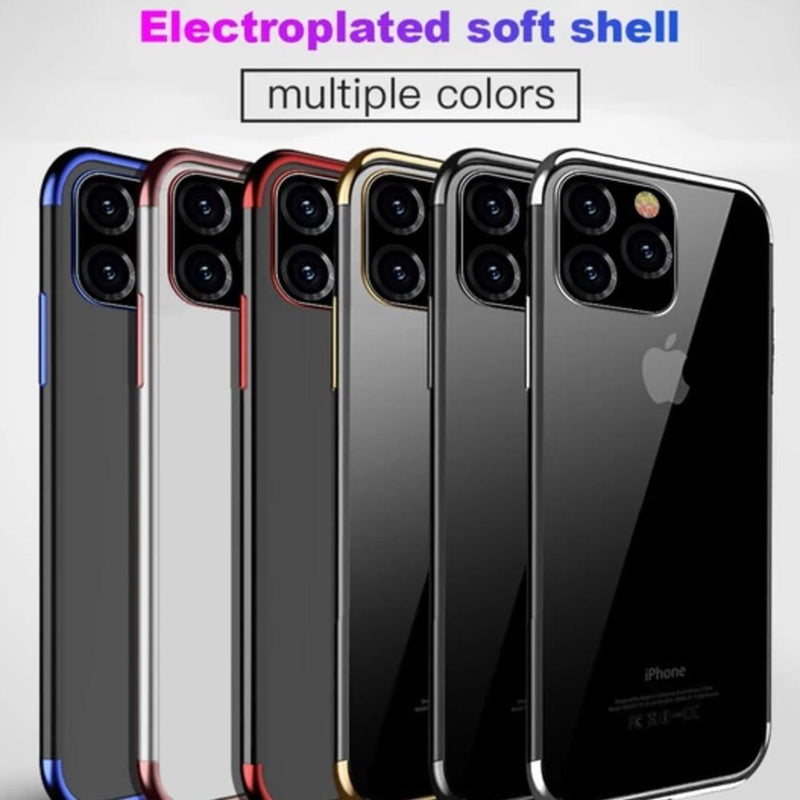 iPhone 11 Series Electroplating Silicone Transparent Glitter Case casemarts