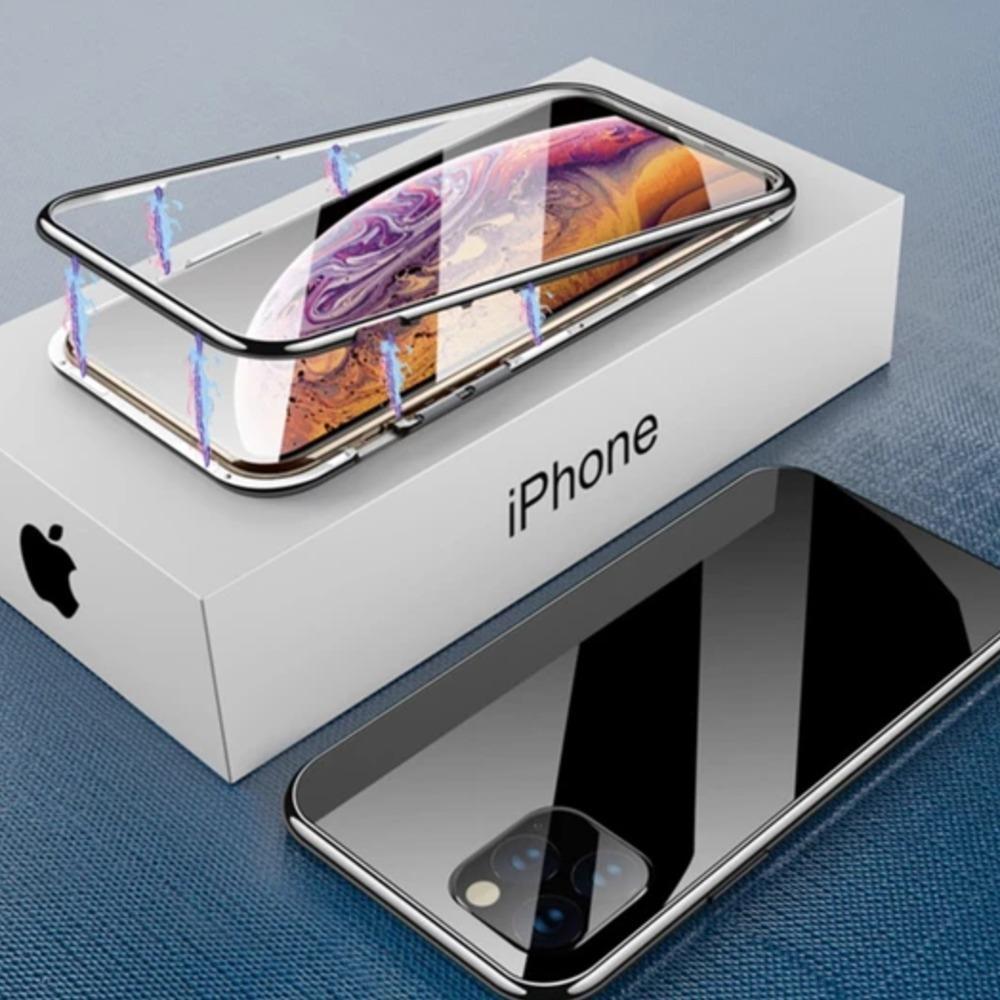 New Electronic Auto-Fit Magnetic Glass Case for iPhone casemarts