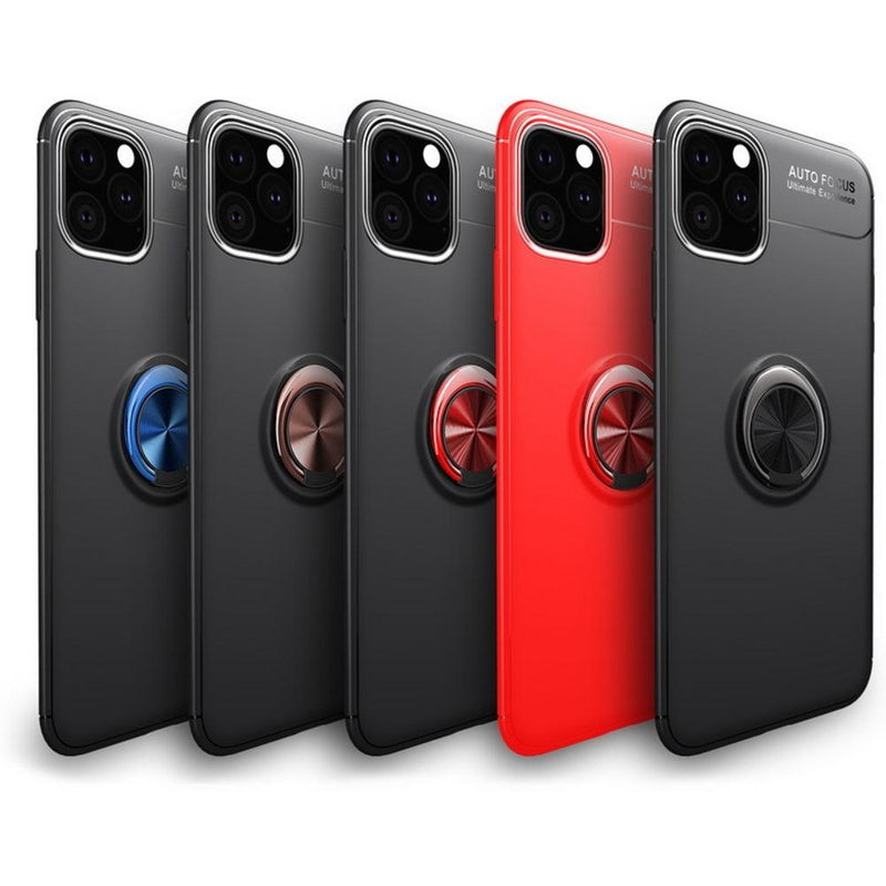 iPhone 11  Metallic Finger Ring Holder Matte Case casemarts