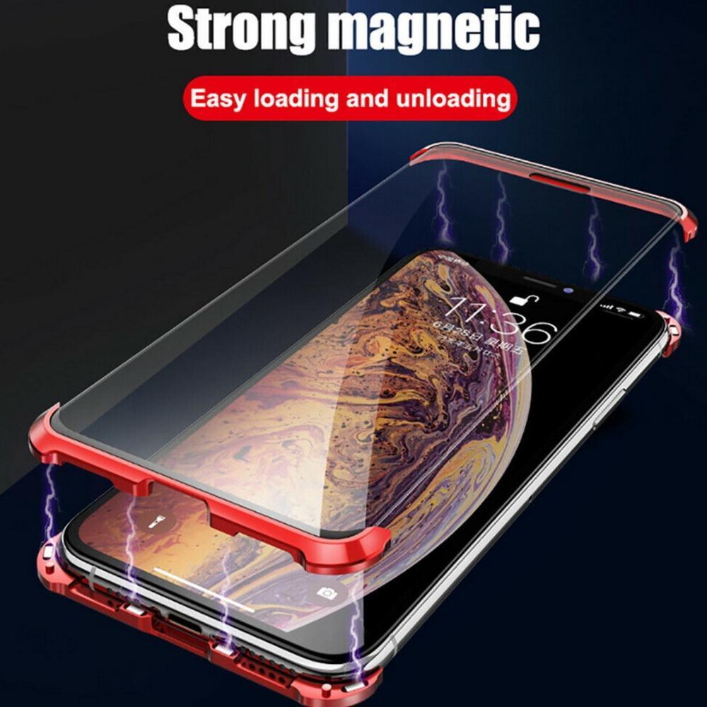 iPhone XR Frameless Auto-Fit (Front+ Back) Magnetic Glass Case casemarts