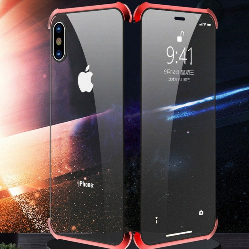 iPhone XR Frameless Auto-Fit (Front+ Back) Magnetic Glass Case casemarts