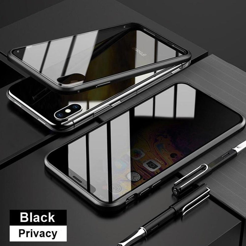 iPhone X Auto-Fit (Front+ Back) Anti Spy Glass Magnetic Case casemarts