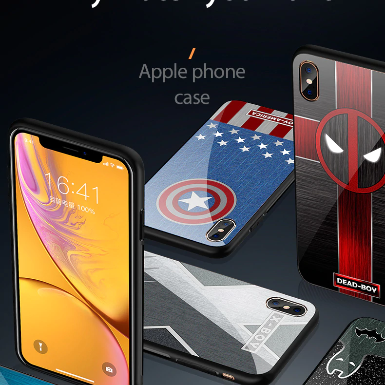 iPhone X Super Hero Series Glass Back Case casemarts