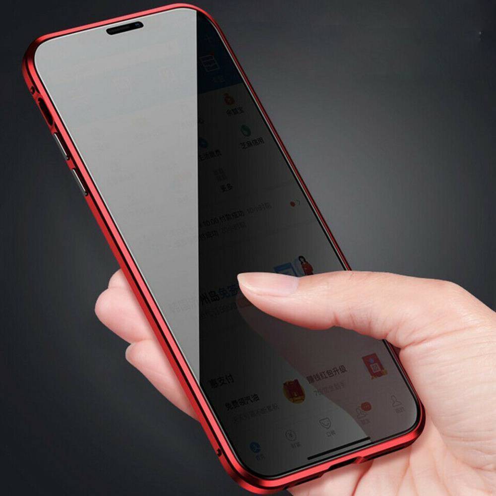 iPhone X Auto-Fit (Front+ Back) Anti Spy Glass Magnetic Case casemarts