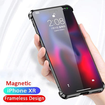 iPhone XR Frameless Auto-Fit (Front+ Back) Magnetic Glass Case casemarts