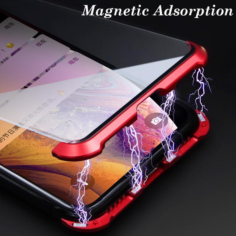 iPhone XR Frameless Auto-Fit (Front+ Back) Magnetic Glass Case casemarts