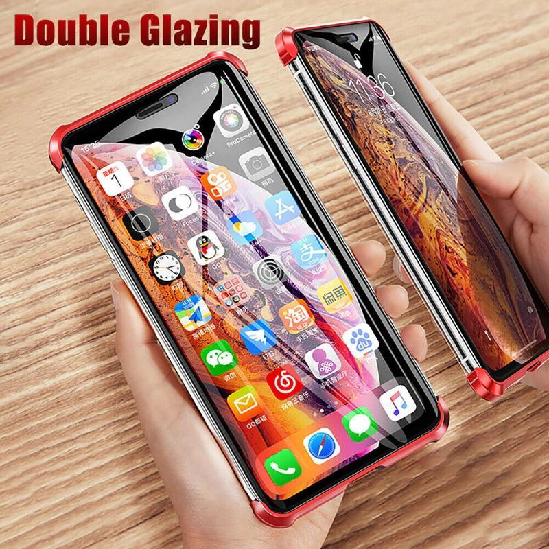 iPhone XR Frameless Auto-Fit (Front+ Back) Magnetic Glass Case casemarts