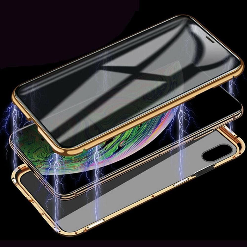 iPhone XS Auto-Fit (Front+ Back) Anti Spy Glass Magnetic Case casemarts