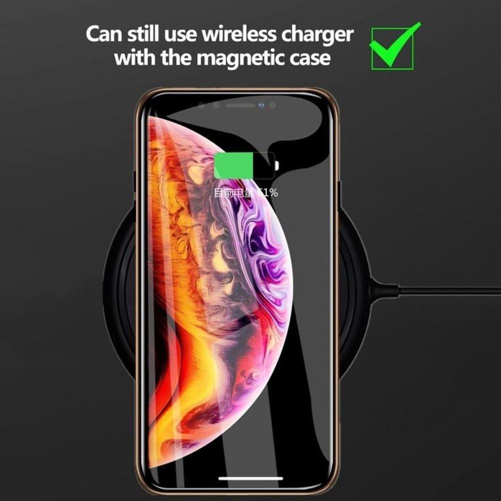 iPhone XS Auto-Fit (Front+ Back) Anti Spy Glass Magnetic Case casemarts