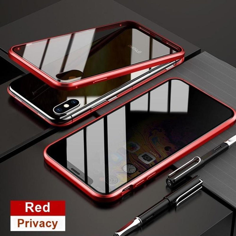 iPhone XS Auto-Fit (Front+ Back) Anti Spy Glass Magnetic Case casemarts