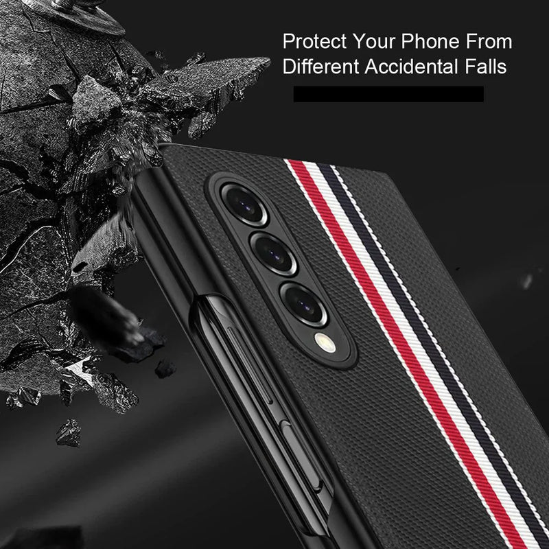 Galaxy Z Fold4 Luxury Leather Splice Case casemarts