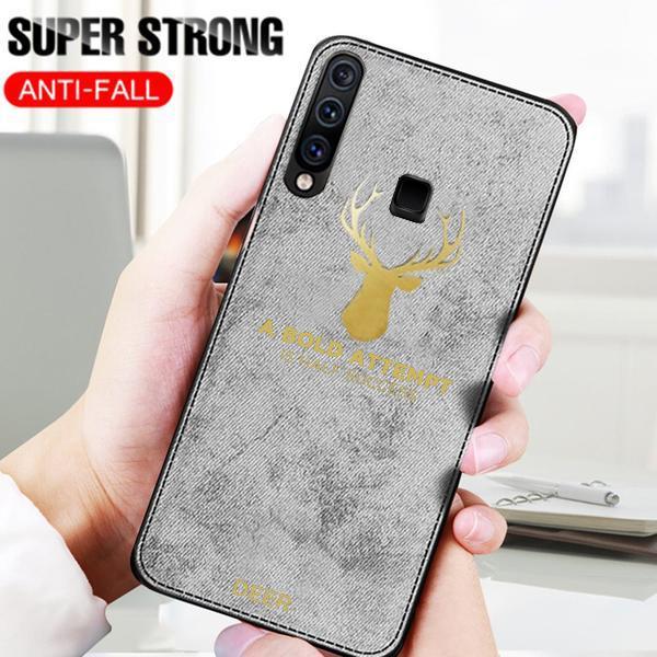 Galaxy M40 Luxury Gold Textured Deer Pattern Soft Case casemarts