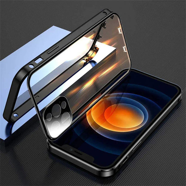 2024 Magnetic Glass Double-Sided Privacy Phone Case For iPhone pipi