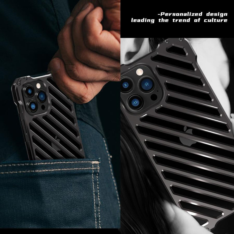 iPhone 13 Series R-Just Aluminium Alloy Grill Case casemarts