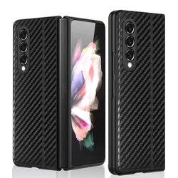 Galaxy Z Fold4 Frosted Carbon Fiber PU Leather Protective Case casemarts