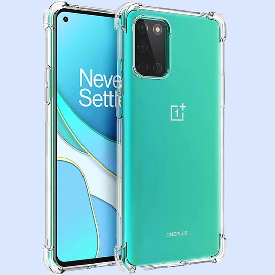 OnePlus Series (2 in 1 Combo) Anti-Knock TPU Transparent Cover + Camera Lens Protector casemarts