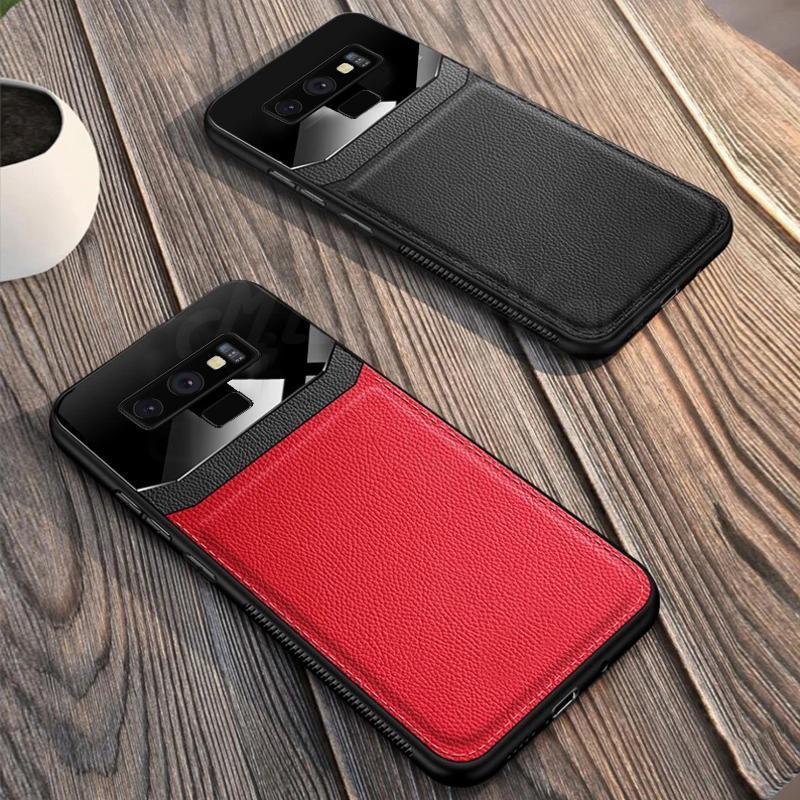 Galaxy Note 9 Sleek Slim Leather Glass Case casemarts